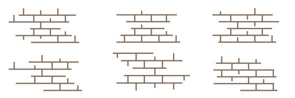 Brickwork pattern. Brick wall of the house. Brick texture. Masonry elements of brick blocks. vector