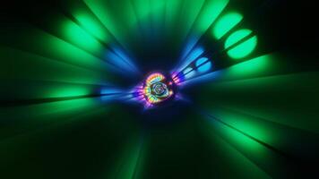 Abstract seamless neon multicolor psychedelic hypnotic VJ loop background. 3D graphics for music stage transition, shows, retro, hitech. video