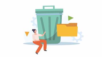Backup Data Recovery Animation Scene video
