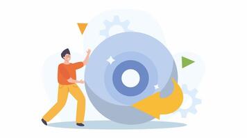 Backup Data Recovery Animation Scene video