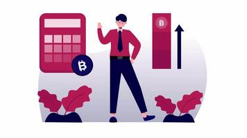 Bitcoin Design Animated Scene video