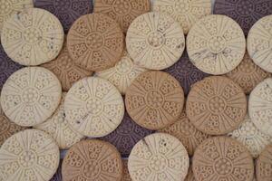 patterned cookies. shallow depth of field. photo