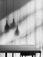 Monochrome elegant photography with minimalist interior with elegant furniture. Concept of business, marketing, modern office photo