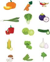 vegetable set Free of colorful vegetables illustration design style. vector