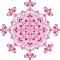 Mandala with floral ornament pattern modern art design with a beautiful mix of color vector
