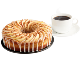 Apple Cinnamon Coffee Cake A tender coffee cake made with layers of spiced apples and a cinnamon-sugar streusel topping. This png