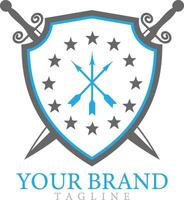 Simple shield icon logo design template symbol of security badge vector