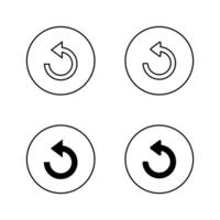 Reload, repeat, refresh icon on circle line. Loop arrow sign symbol vector