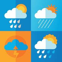 clouds weather set icon design vector