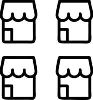 store line art icon design vector