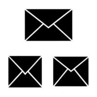 Mail icon silhouette design vector