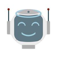 Robot face with a nimbus. illustration. vector