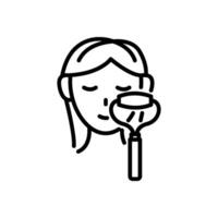 face roller icon, line style icon vector