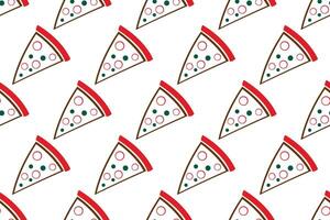 Pizza seamless pattern background vector