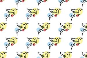 Bird seamless pattern background vector