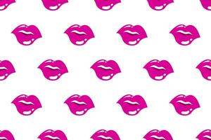 Lips seamless pattern background template vector