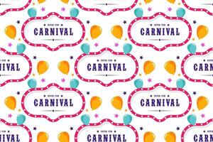 Carnival seamless pattern background template vector
