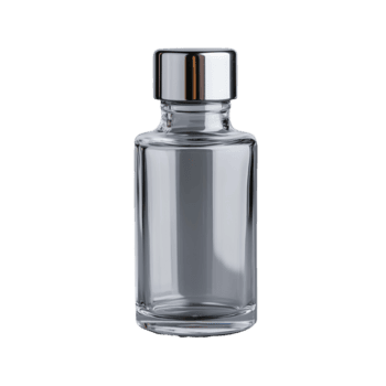 Claro vidro garrafa com metal boné em transparente fundo png