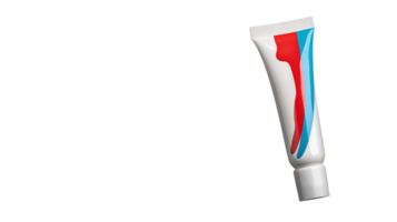 Red and Blue Toothpaste Tube on Transparent Background png