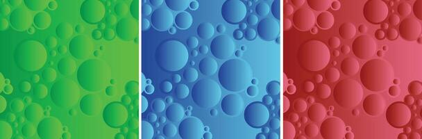 Abstract geometric background with Green Blue Red gradient circles Can be use for landing page, wallpaper backgrounds vector