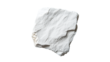 Textured White Rock Fragment on Transparent Background Display png