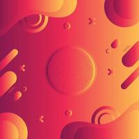 Orange Red Gradient Abstract Background with circle shpae in center digital template, cover design, backdrop vector
