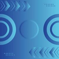 Abstract blue gradient geometric shape with circle background. Modern futuristic background. Can be use for landing page, presentations, and wallpaper backgrounds vector