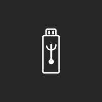 Flash drive icon isolated on background. vector