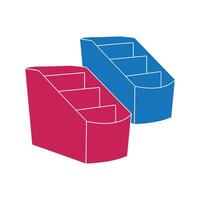 desk stationery holder logo design vector