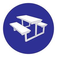 set of cafe tables and chairs design vector