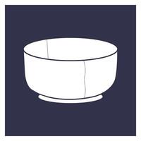 minimalist bowl design vector