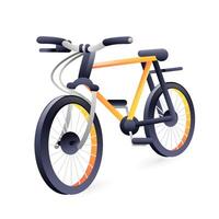 Realistic bicycle illustration in 3D style. vector