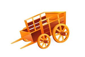 Cart realistic illustration in 3D style. vector
