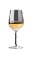 Glass of white wine on transparent background png