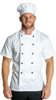 Chef in white uniform on transparent background png