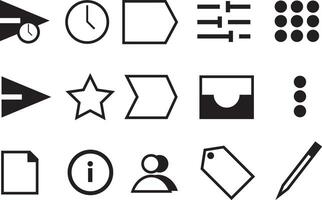 Collection of Simple Graphic Icons vector