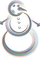 snowman icon with various colors, painted with spray brush strokes vector