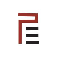 Abstract E P Or P E Letter Business Logo Design vector