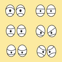 Cartoon eyes hand drawn for element, facial expression, face vector