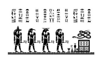 hieroglyphics inside the tomb of ramese vi - valley of the kings vector