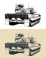 Leopard 2 german tank vector