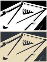 Pool table close-up illustrations vector