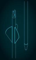 Carbon arrow close-up vector