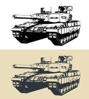 Leopard 2 tank vector
