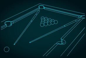 Pool table close up vector