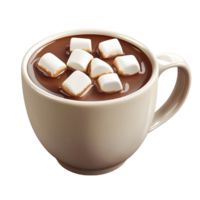 Hot Chocolate with Marshmallows in Cup png