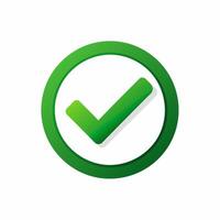 checked icon or correct choice sign vector