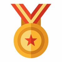 Gold medal isolated on a white background vector
