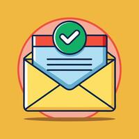 Envelope with confirmed icon vector