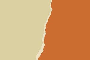 Vintage torn paper background. Blank orange ripped banner template. vector